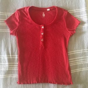 Red Pacsun Ribbed Top